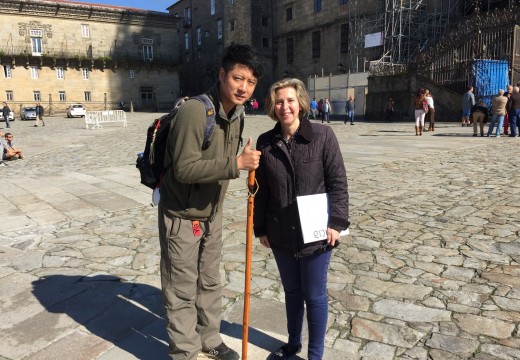 Xornalistas chinos realizan o camiño de santiago nunha viaxe de familiarización organizada por Turismo de Galicia